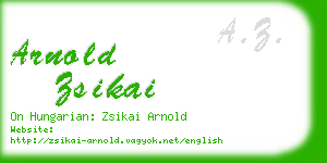 arnold zsikai business card